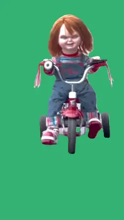 chucky on bike