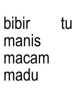 bibir tu manis macam