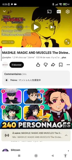 Mashle à changer 
