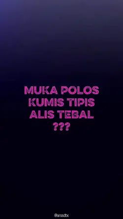 muka polos kumis
