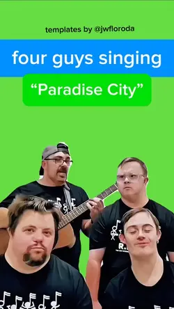 four guys singing