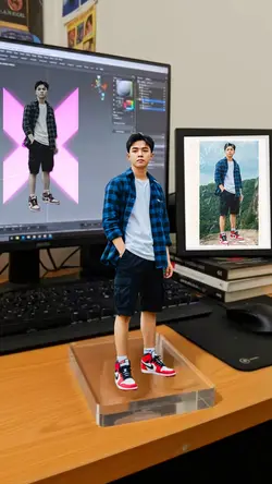 Miniatur 3d ai keren