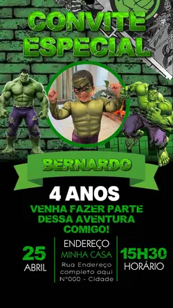 CONVITE | HULK