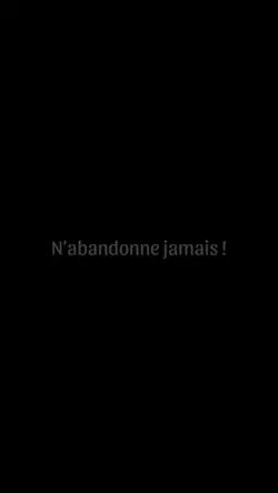 N'abandonne jamais !