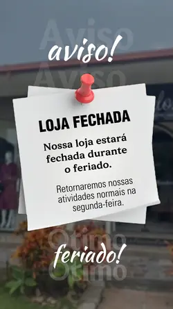Aviso feriado 