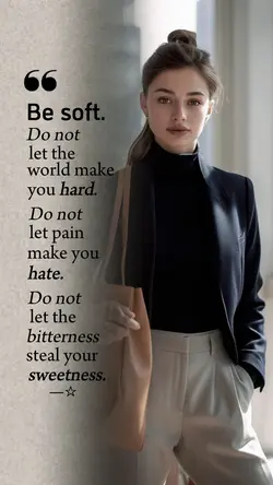 Be soft.