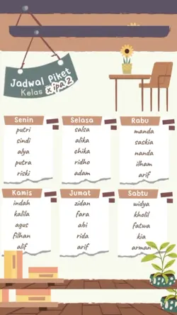 jadwal piket kelas