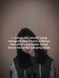 — hanya diri sendiri