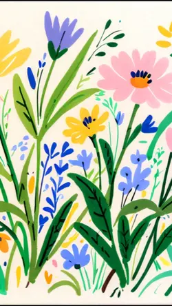 お花の絵を描いたよ