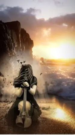 Broken violin 