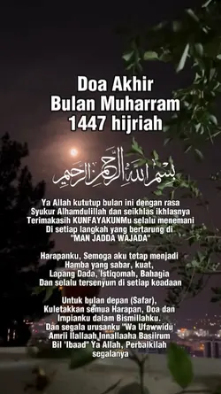 Doa akhir Muharram 