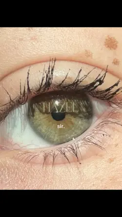 hazel eyes.