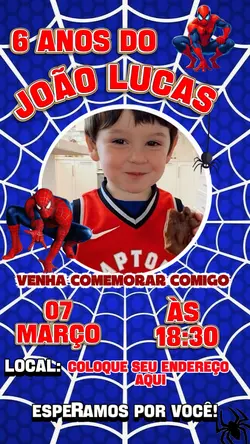 convite homem aranha
