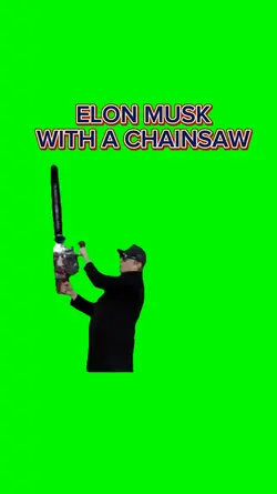 Elon Musk chainsaw
