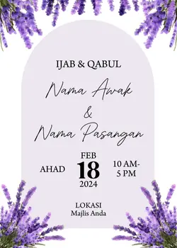 kad kawin purple ung