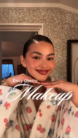 Easy cherry makeup 