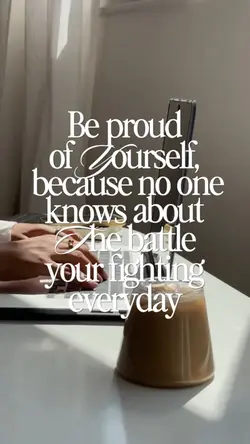 be proud of yourself