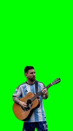 Messi plays guitar