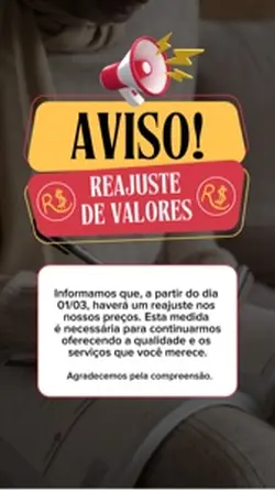 Reajuste valores