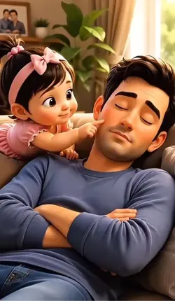 Papa and baby girls