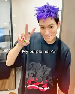 My purple hair😭🎀