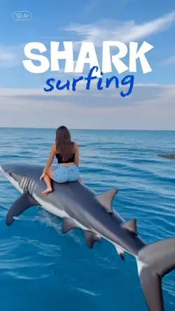 shark surfing