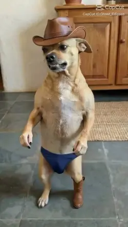 cachorro dançando 