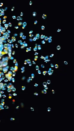 Diamonds fly out
