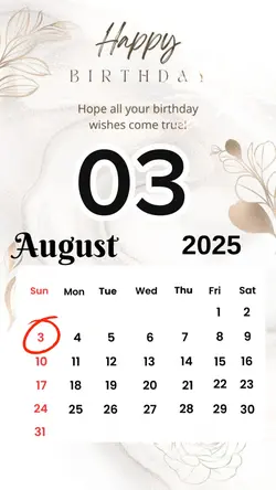 birthday 03 August 
