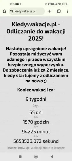 Miłych wakacji!