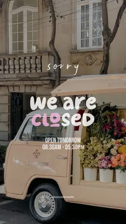sorry we are closed