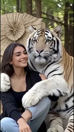 Hug by tiger