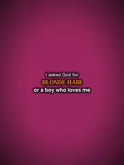 Blonde hair