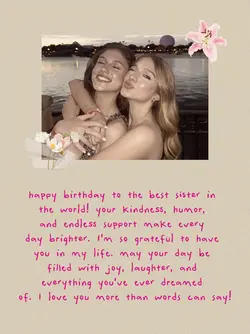 BIRTHDAY SISTER 