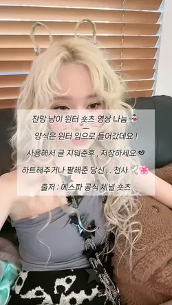 잔망 냥이 윈터 숏트 영상 나눔