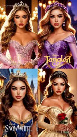 4 DISNEY PRINCESSES 