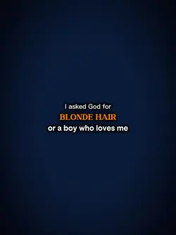 blonde hair