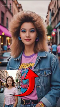 AI 80s 90s filter