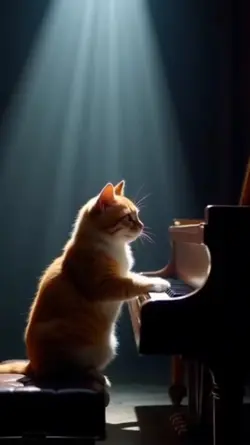 Piano cat 