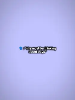 she must be thinking