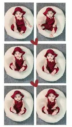 6 foto grid cute