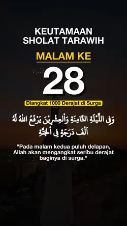 Terawih malam ke 28