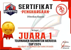 sertifikat badminton