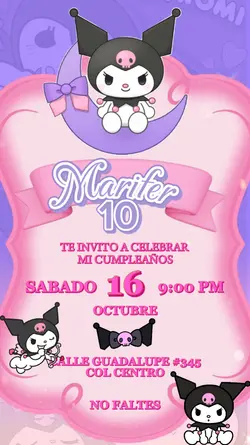 Invitacion kuromi