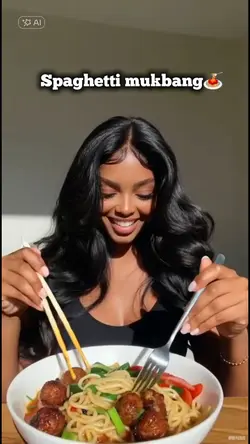 Spaghetti mukbang