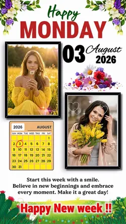 Monday 3 August 2026