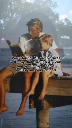 Hugging my dad