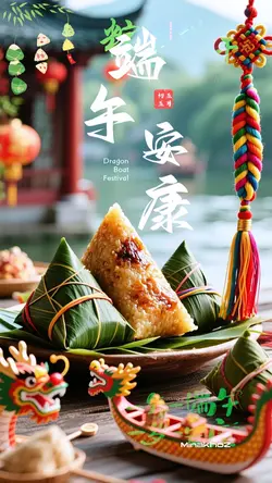 端午节快乐,烧肉粽