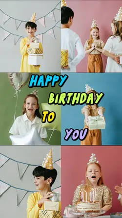 Birthday photo grid