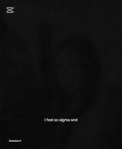 ı feel so sigma and